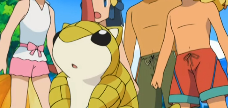 Pokémon Sandshrew's Locker Dawn Orange and Yellow Swimsuit Quality